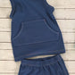 Hooded Tank and Track Shorts Set